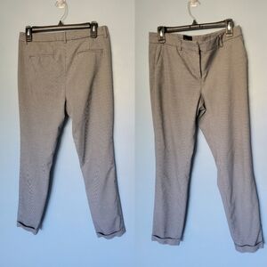 Adrienne Vittadini Womens Houndstooth Pants Size 6 Black White
